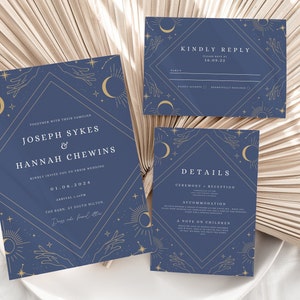 Blue Wedding Printable Invite