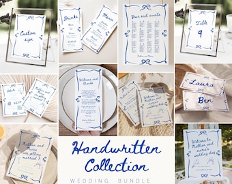 Hand drawn wedding signage Bundle whimsical wedding invitation bundle wedding digital package bundle wedding day of signage bundle