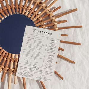 wedding day itinerary bridal party
