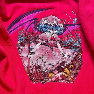 Touhou Remilia Scarlet Crewneck Sweatshirt 東方Project sweater embroidered anime clothing