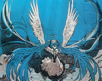 Sudadera con capucha de anime Angel Blue, ropa bordada