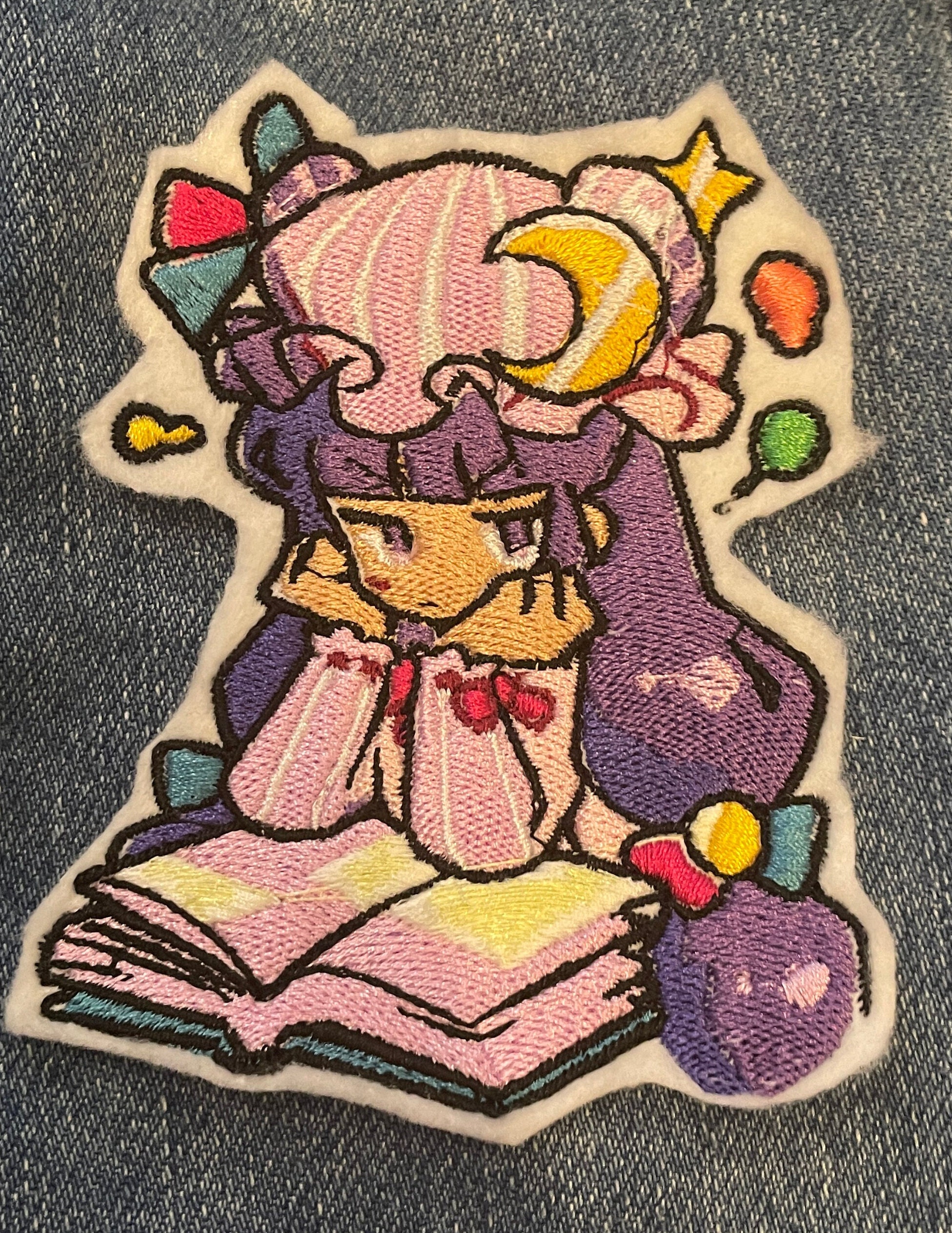 パチュリー・ノーレッジ 東方プロジェクト 刺繍パッチ // アート