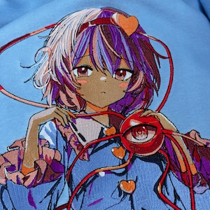 Satori Komeiji Touhou Zip Up Sweater Hoodie Organic Cotton Zoodie Cute Plushie