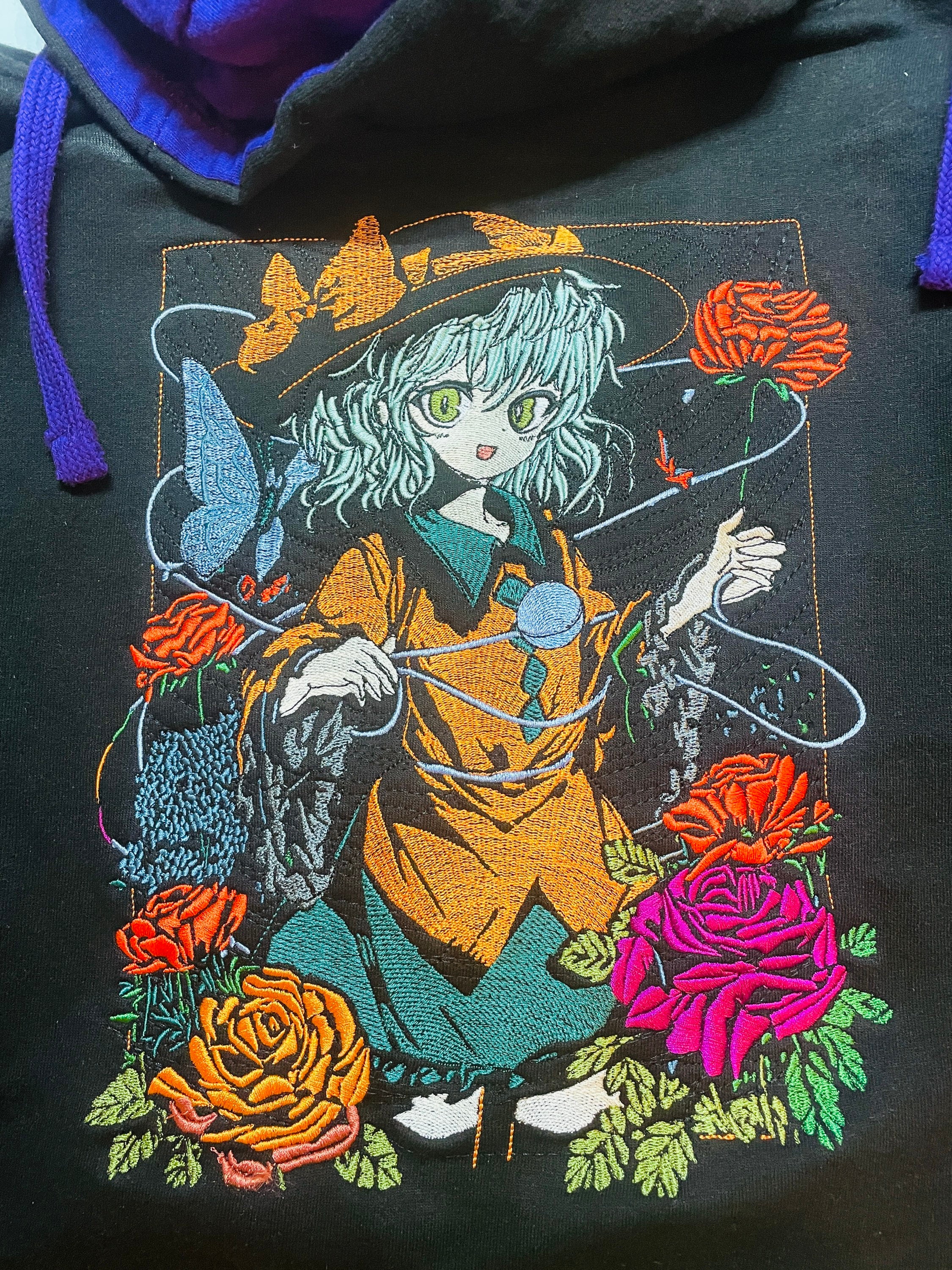 Koishi Komeiji Touhou Project Black TWO DESIGN Hoodie // Men Women