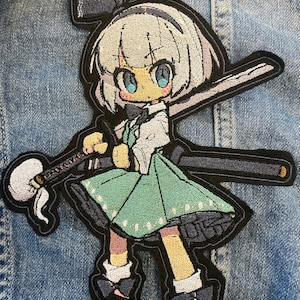 Youmu Konpaku Touhou Project Embroidered Patch // Art Anime Character Fanart Patch