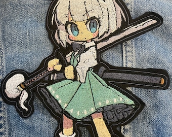 Youmu Konpaku Touhou Project Embroidered Patch // Art Anime Character Fanart Patch