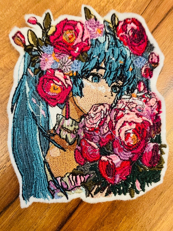 Sad Flower Bouquet Summer Vibes Patches, Anime Patches, Appliques