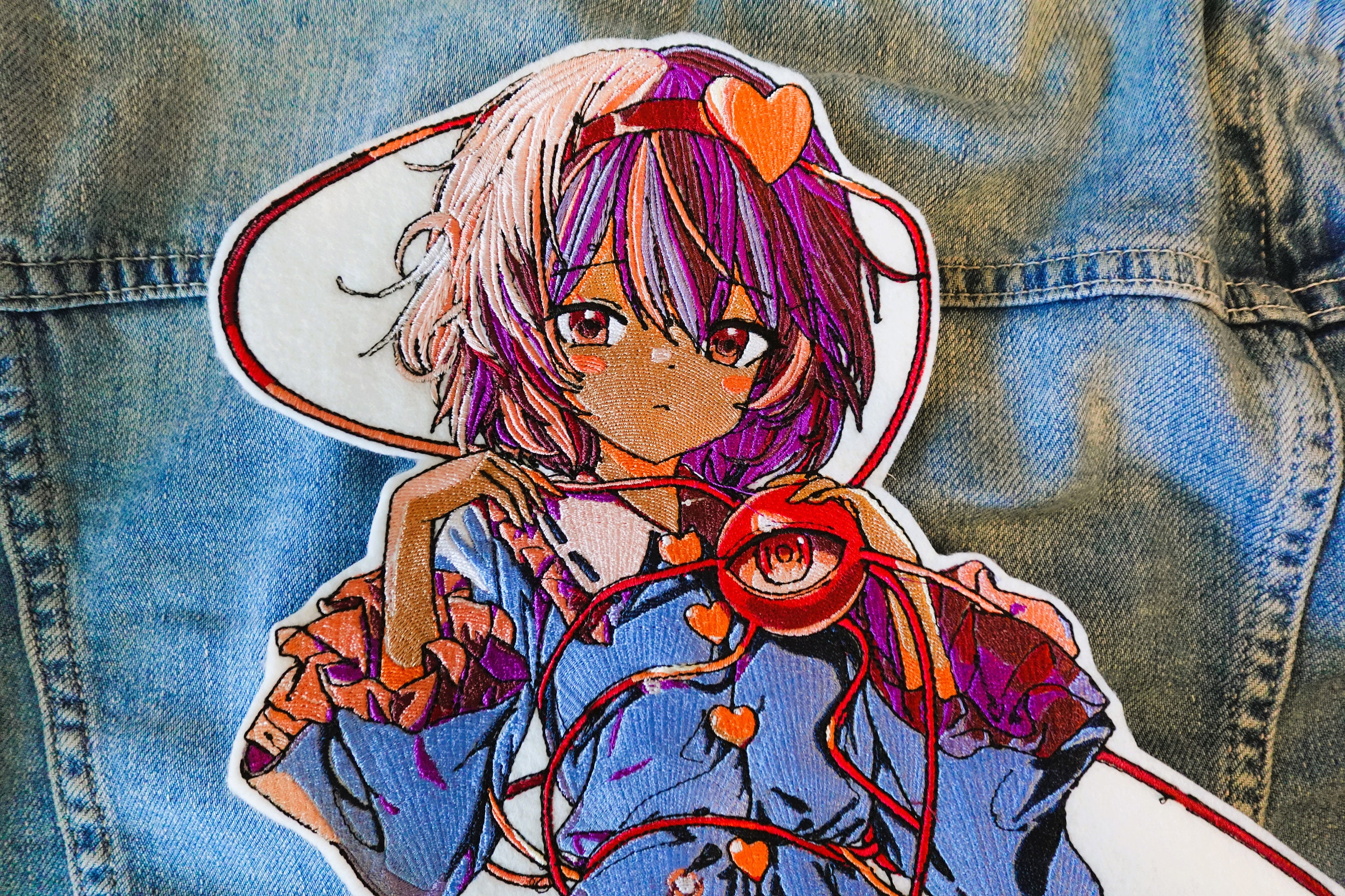 Satori Komeiji ~ 3rd Eye Touhou Project Embroidered Patch // Art Anime Character Fanart Patch