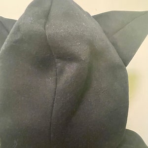 Puede incluir: Sudadera con capucha negra con orejas de gato. La capucha est&aacute; levantada y las orejas apuntan hacia arriba.