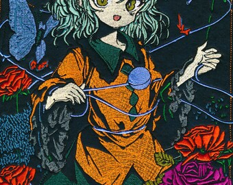 古明地こいし 東方プロジェクト 刺繍パッチ // アート アニメ