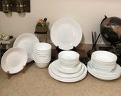 48 pc Corelle Winter Frost White Dinnerware