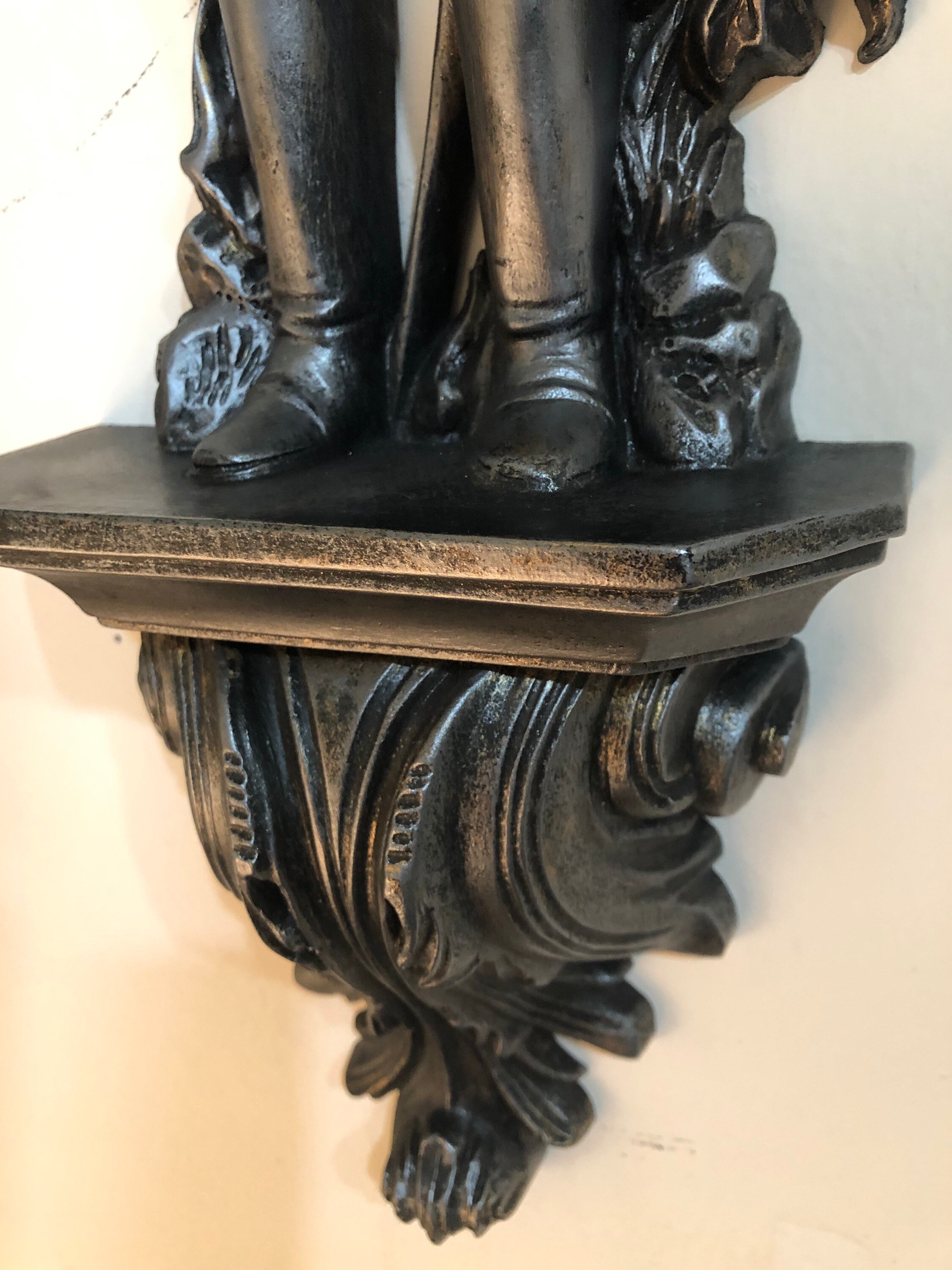 Medieval Gothic Wall Plaques 1 Pair Burwood Molded Resin Etsy