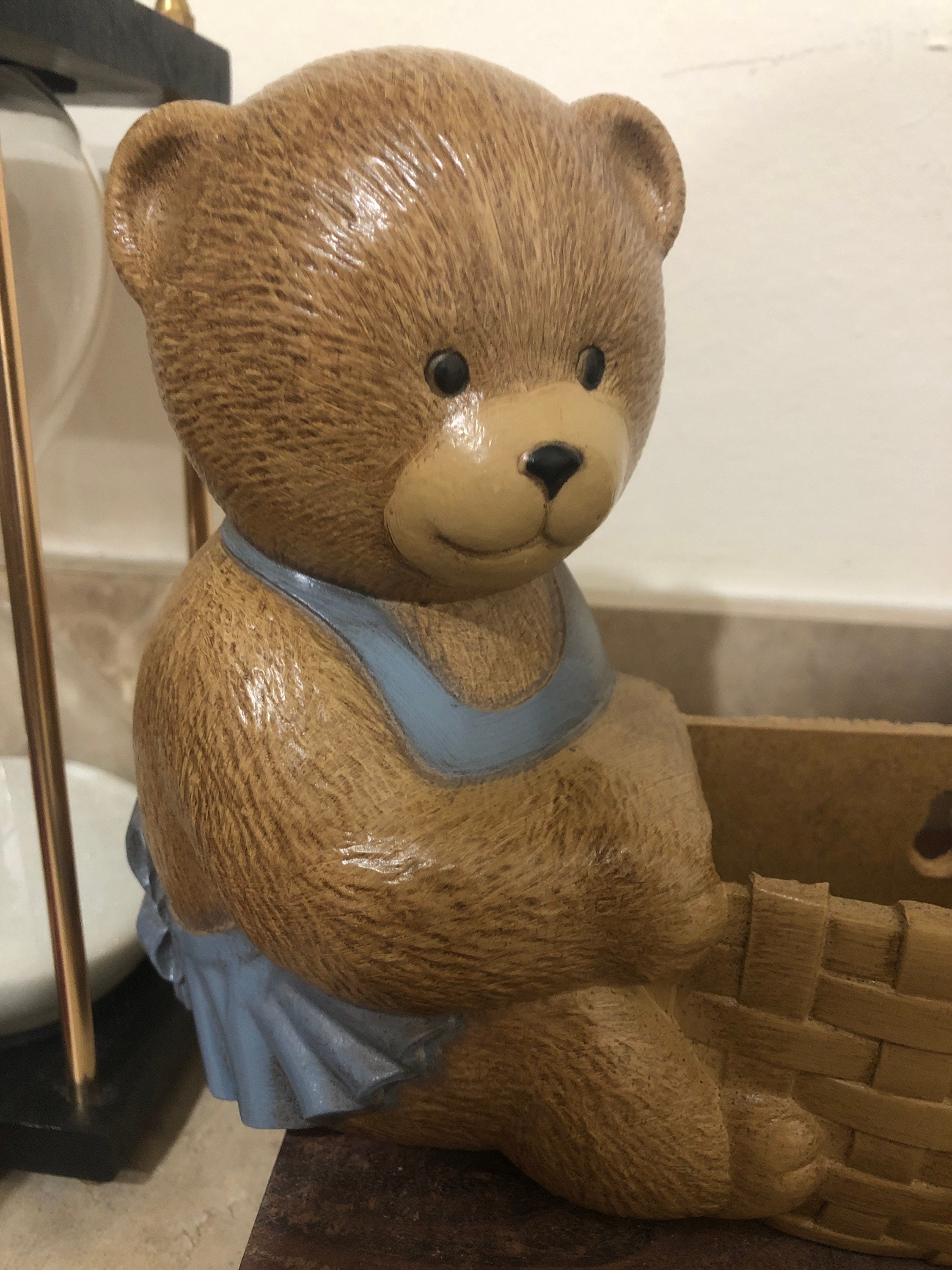 Vintage 1980s Teddy Bear Planters Home Interiors Boy and Girl Etsy