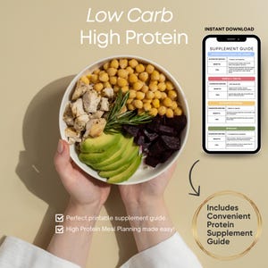 Simplify your high-protein meal planning with this printable grocery list, designed to help you shop smart and make healthy food choices. Ideal for weight loss, muscle building, and supporting a protein-rich diet