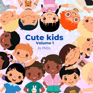 Süsse Kinder - Lerngrafik für Kinder. Kinder Clipart, Kinder Clipart, Kinder Clipart