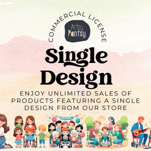 Single Design Kommerzielle Lizenz: Unbegrenzte physische Verkäufe