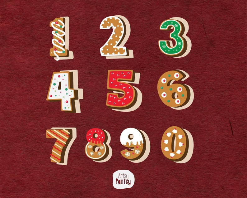Cookie Alphabet Clipart 36 PNG Cookie Graphics Letters Name Etsy