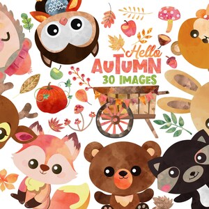 Autumn Clipart, Autumn clipart, pumpkin clipart, autumn leave, fall clipart, thanksgiving clipart