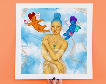 High & Low Angels | Illustrative Wall Art