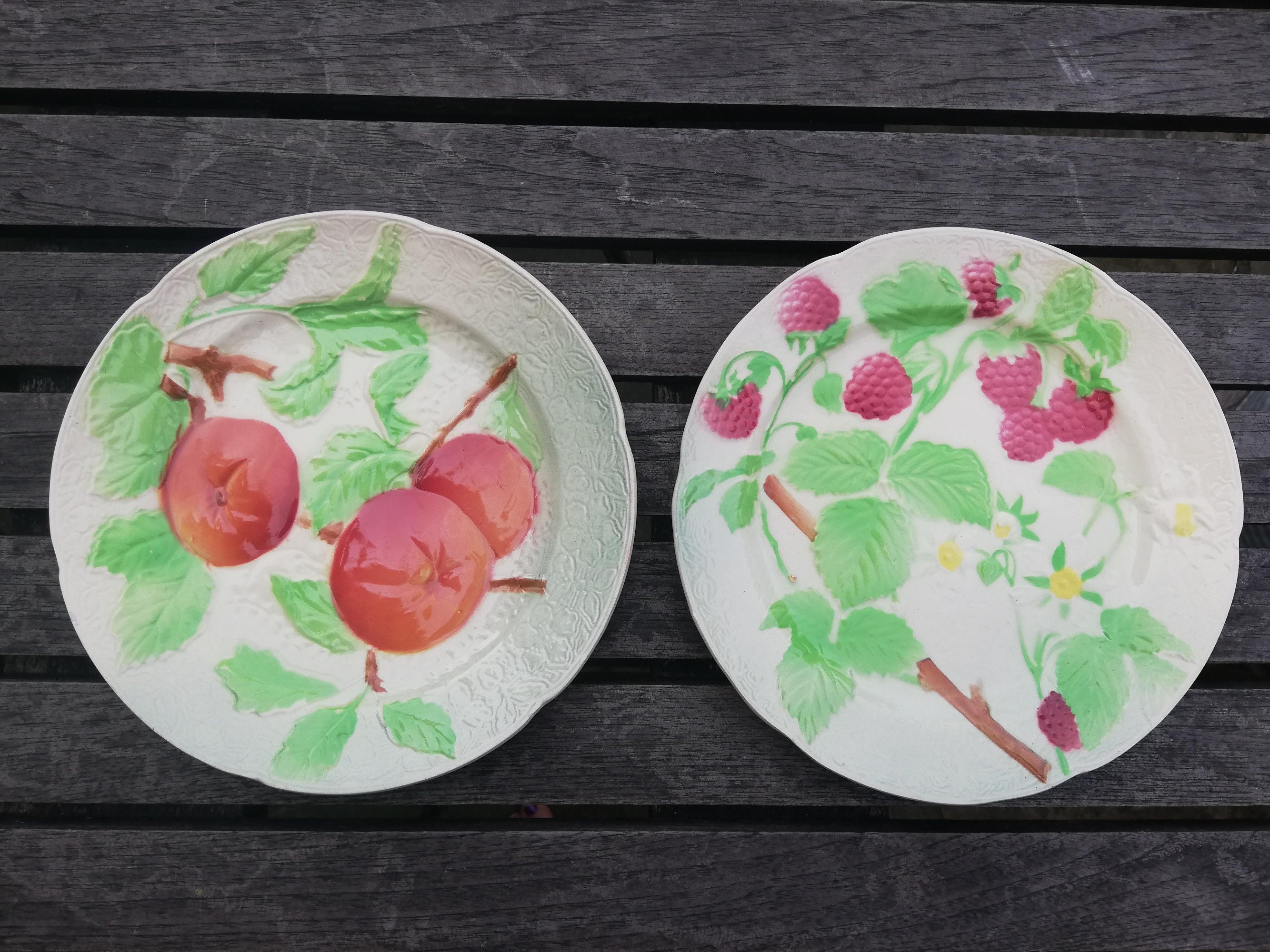 19th Century French St. Clement Basketweave and Rope Oyster Plates, 12 Available