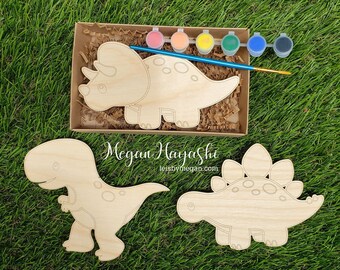 Dinosaur Painting Kit, T Rex, Stegosaurus, Triceratops, Tyrannosaurus, Kids Painting Kit, Kids Craft Kit, Dinosaur, homeschool, boys crafts