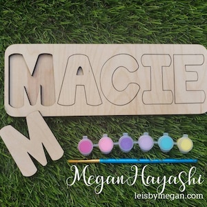 Name puzzle, name puzzle paint kit, kids painting kit, kids craft kit, boys craft kit, girls craft kit, painting, puzzle, homeschool