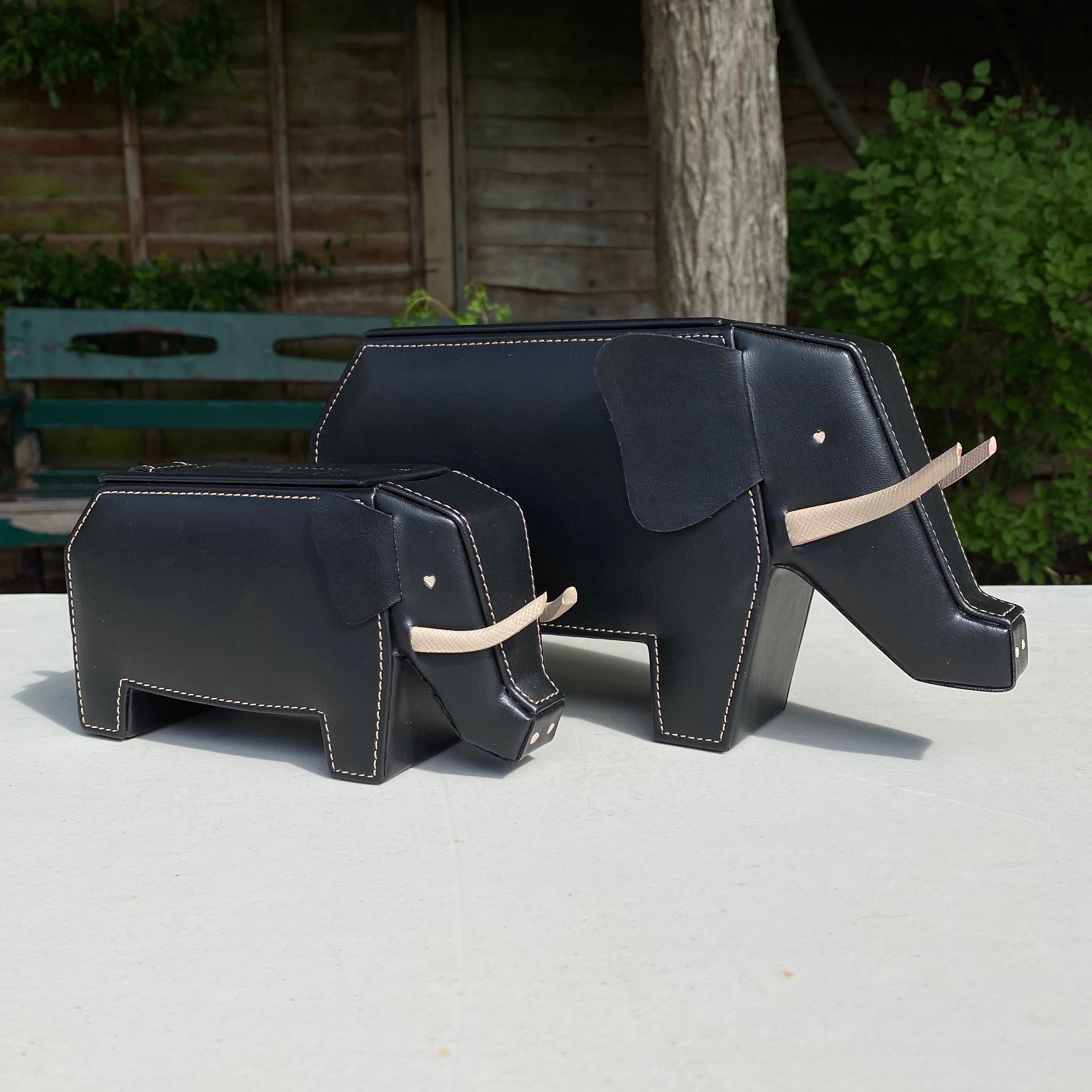 Vegan Leather Elephant Money Box Available in 7 Colours Etsy