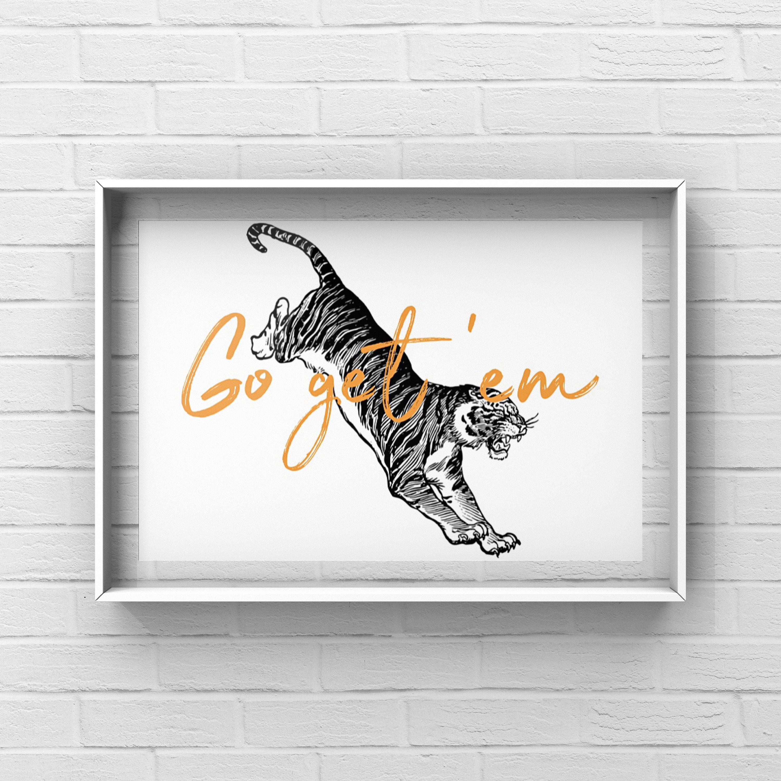 Go get 'em Tiger print Etsy