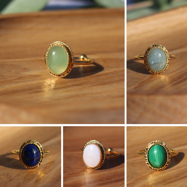 Natural Stone Ring - Etsy