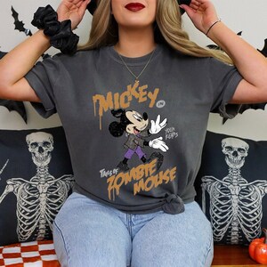 Mickey Zombie Mouse Shirt, Vintage Halloween Mouse Shirt, Disney Halloween Party Sweatshirt , Comfort Colors Mickey Zombie Tee