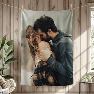 Custom Photo Blanket, One Photo Gifts for him or her, Family & Friends Custom Gifts, Personalizable Special Memory Keepsake, Christmas Gift
