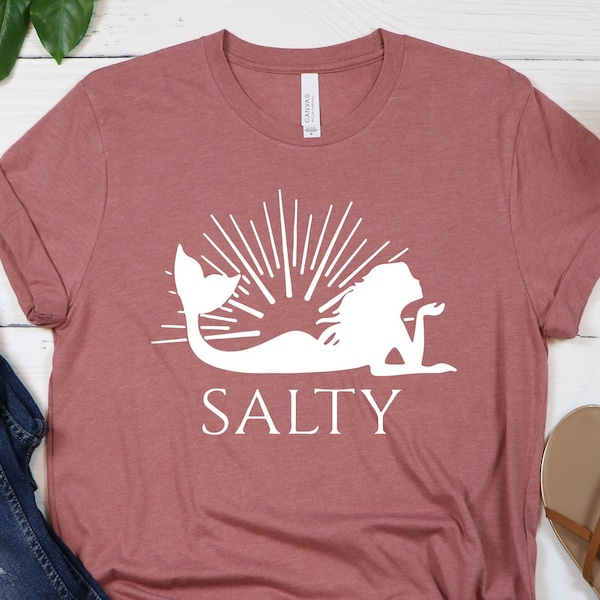 Salty Shirt, Salty Mermaid T Shirt, Beach Sweatshirt, Gifts for Her, Christmas Gift For Her, Matthew 5:13 Salty Shirt, Christmas Gift