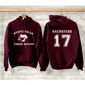 The Vampire Diaries inspired Hoodies, Mystic Falls Salvatore 17 Front And Back, Vampire Diaries Shirt