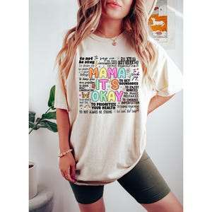 Mama It&#39;s Okay Comfort Colors T-shirt, Mental Health Mama Shirt, Inspirational Mama Shirt, Gift For Mama, Mothers Day Shirt,Mothers Day Gift