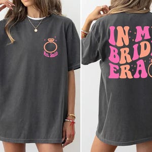 Custom Mrs. Shirt, Personalized Retro Bridal Party Shirts, In My Engaged Era Shirt, Engagement Gift For Her, Wedding Gift,Bridal Shower Tee