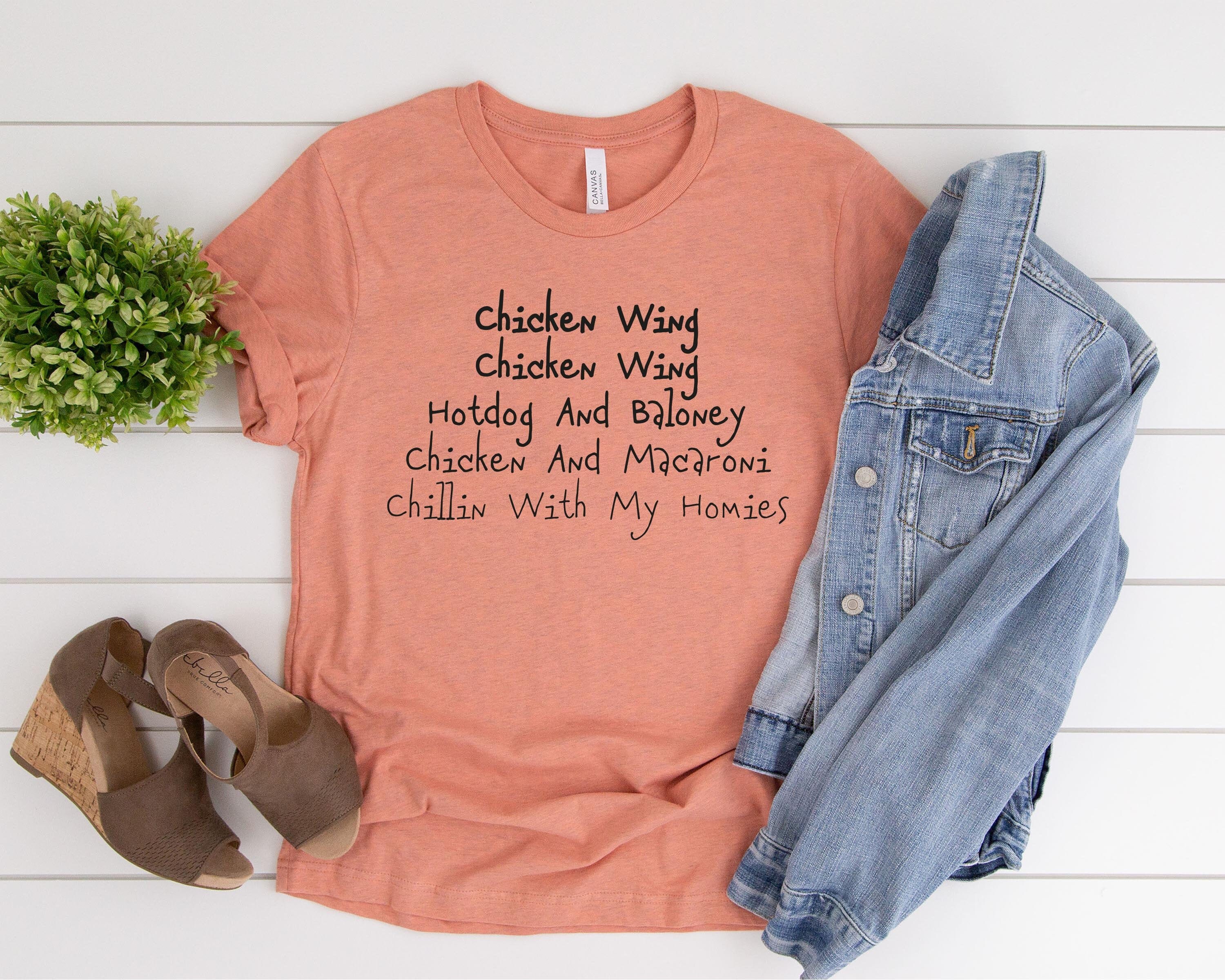 Chicken Wing Chicken Wing Hot Dog and Baloney Tiktok Shirt Etsy