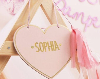 Personalised Heart Shape Sign Hanging ornament