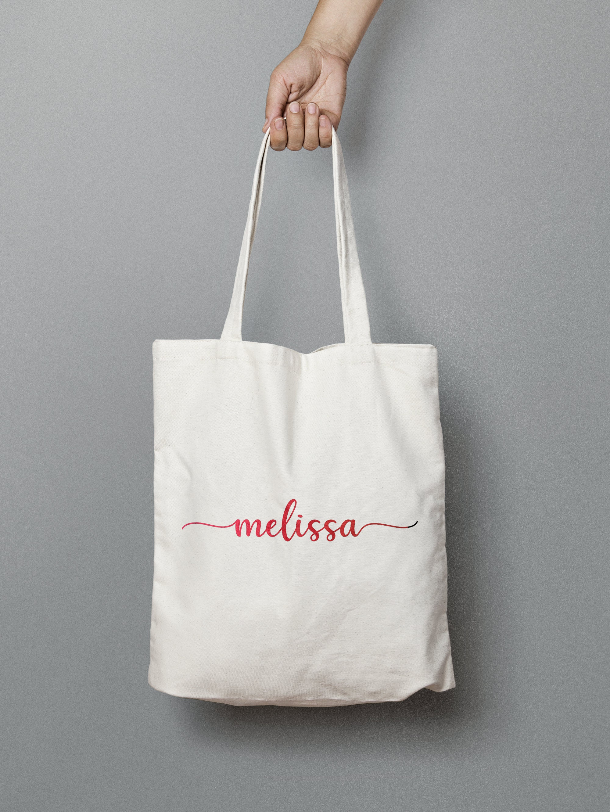 Personalised Custom Name Tote Bag 38cm x 42cm Cotton Etsy