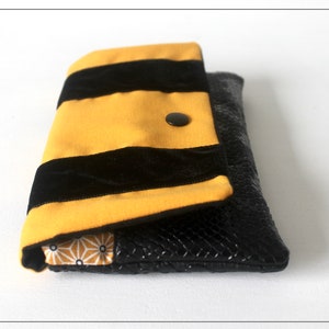 Porte-cartes Jaune / Noir Kaeline Créations
