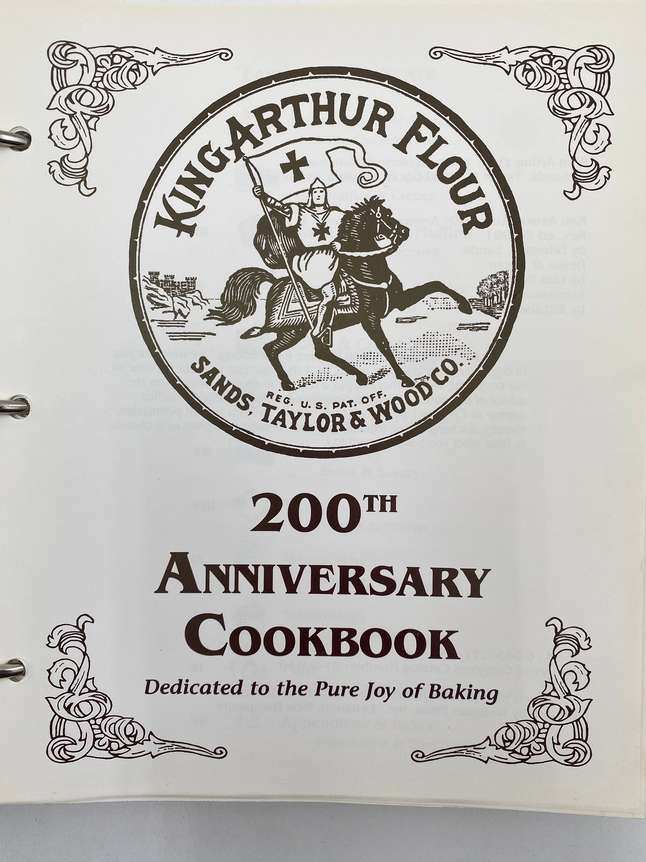 King Arthur Flour 200th Anniversary Cookbook By Brinna Sands Etsy México