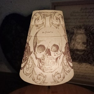 Gothic Skull Illustration Vineglass Lampshade /A4 size/Downloadable PDF/Halloween/Gothic/Printable/DIY decoration image 1
