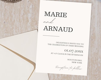 wedding invitation classy; Hochzeitseinladung