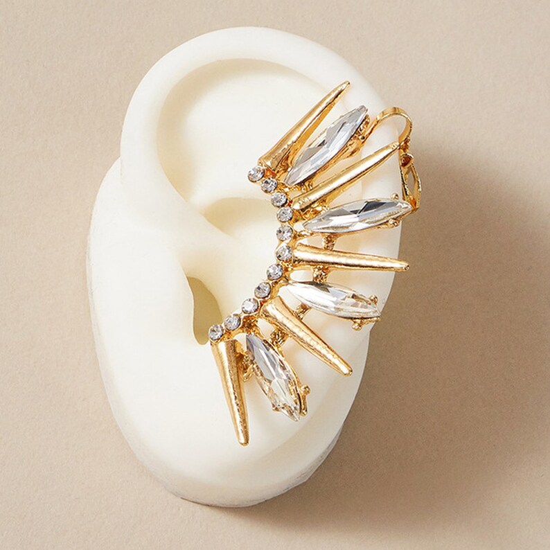 Statement Ear Clip Delicate Earrings Unique Clip Party Ear Clip Women Jewelry Chic Earrings Punk Earrings Ear Clip,Shinning Ear Clip