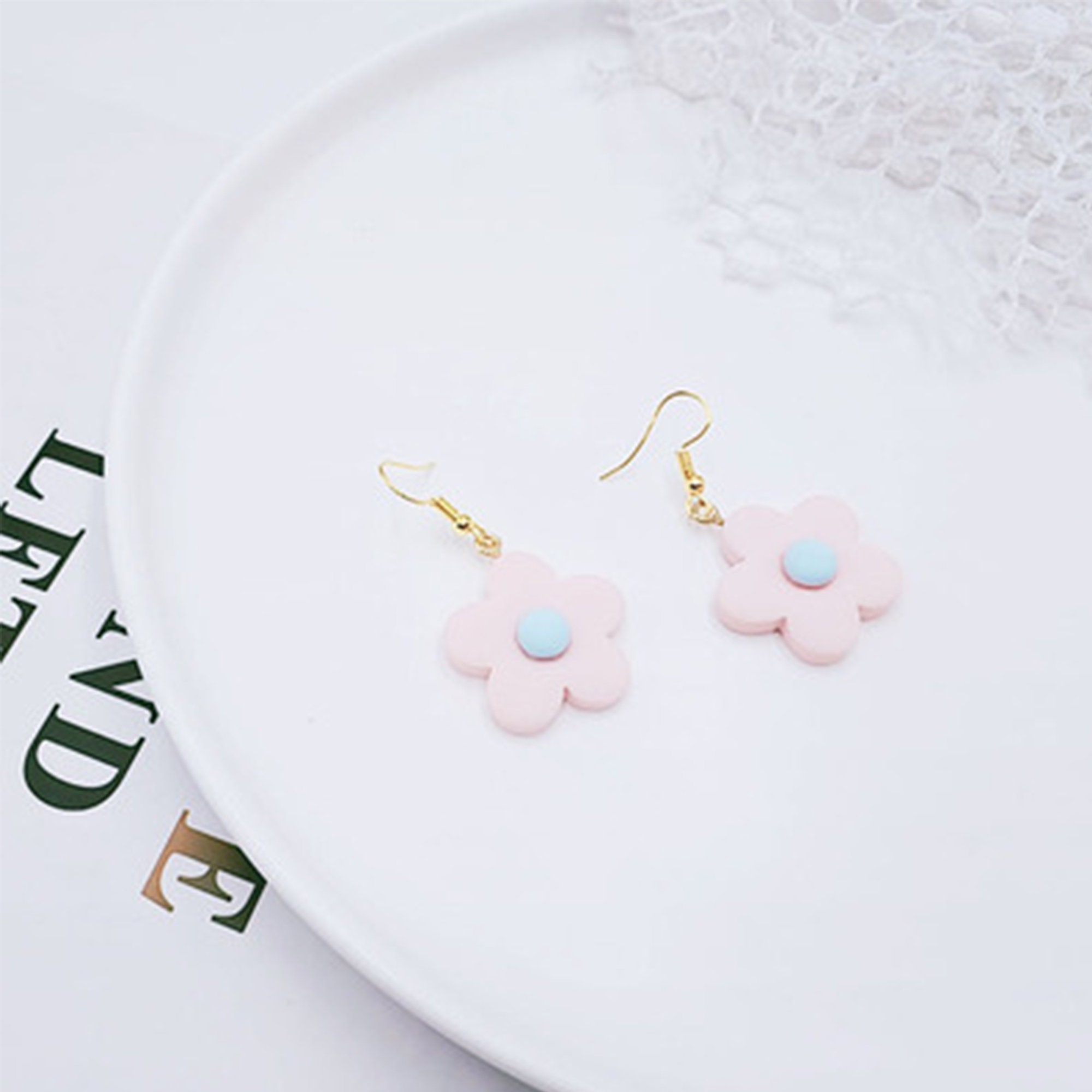 Fun Cartoon Earrings Flower Earrings Rainbow Earrings Candy Etsy