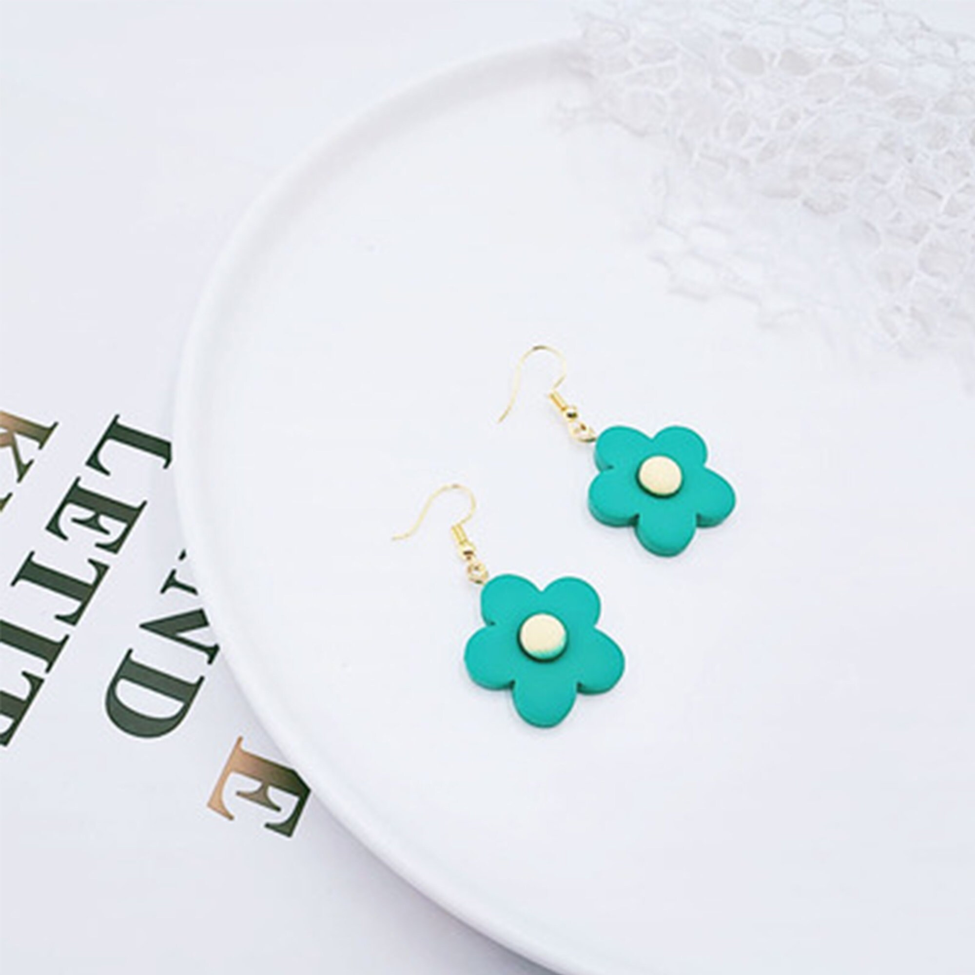 Fun Cartoon Earrings Flower Earrings Rainbow Earrings Candy Etsy