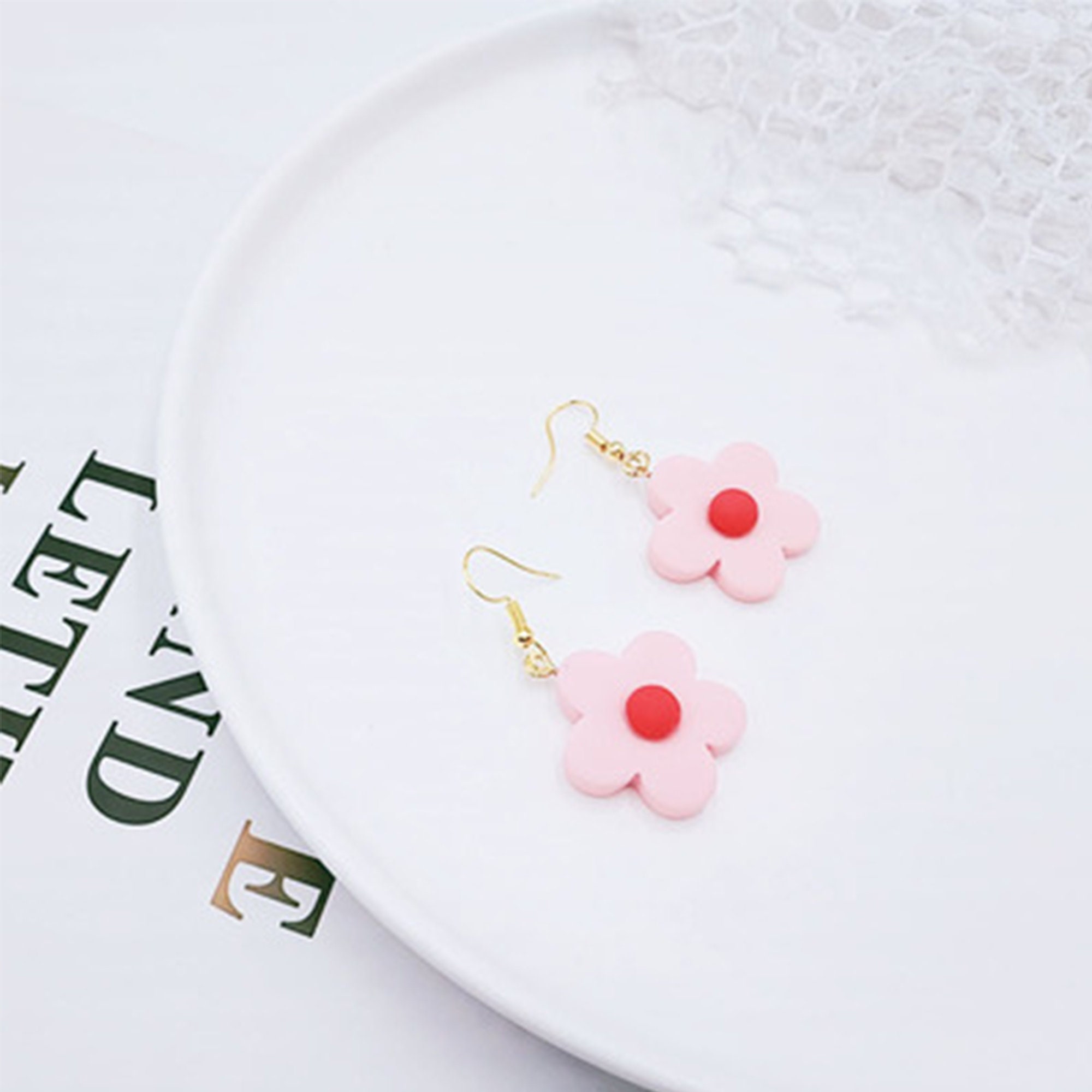 Fun Cartoon Earrings Flower Earrings Rainbow Earrings Candy Etsy