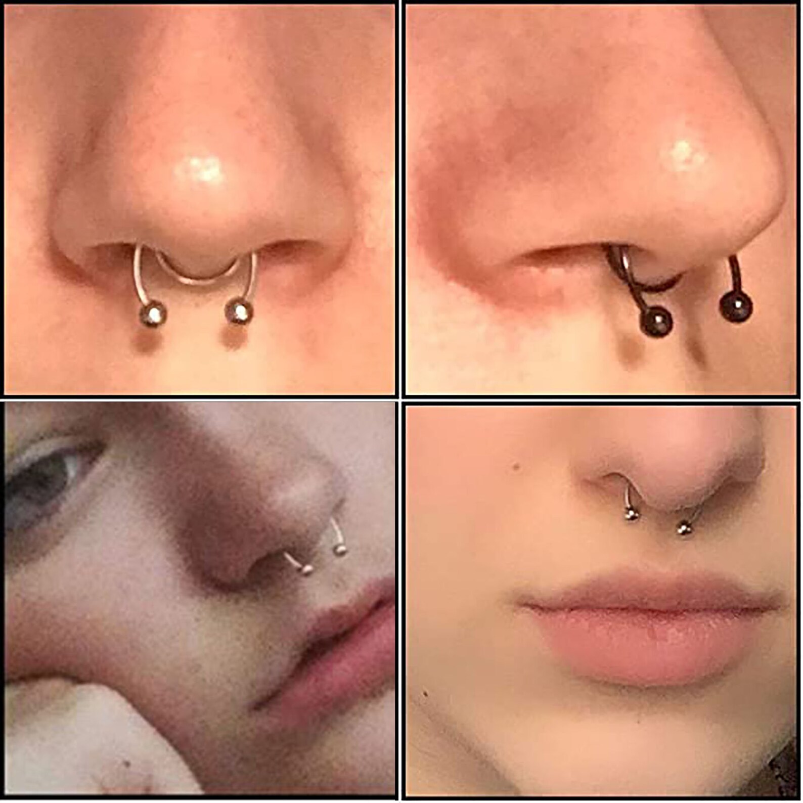 Non Pierced Nose Ring Nose Hoop Titanium Steel False Nose | Etsy