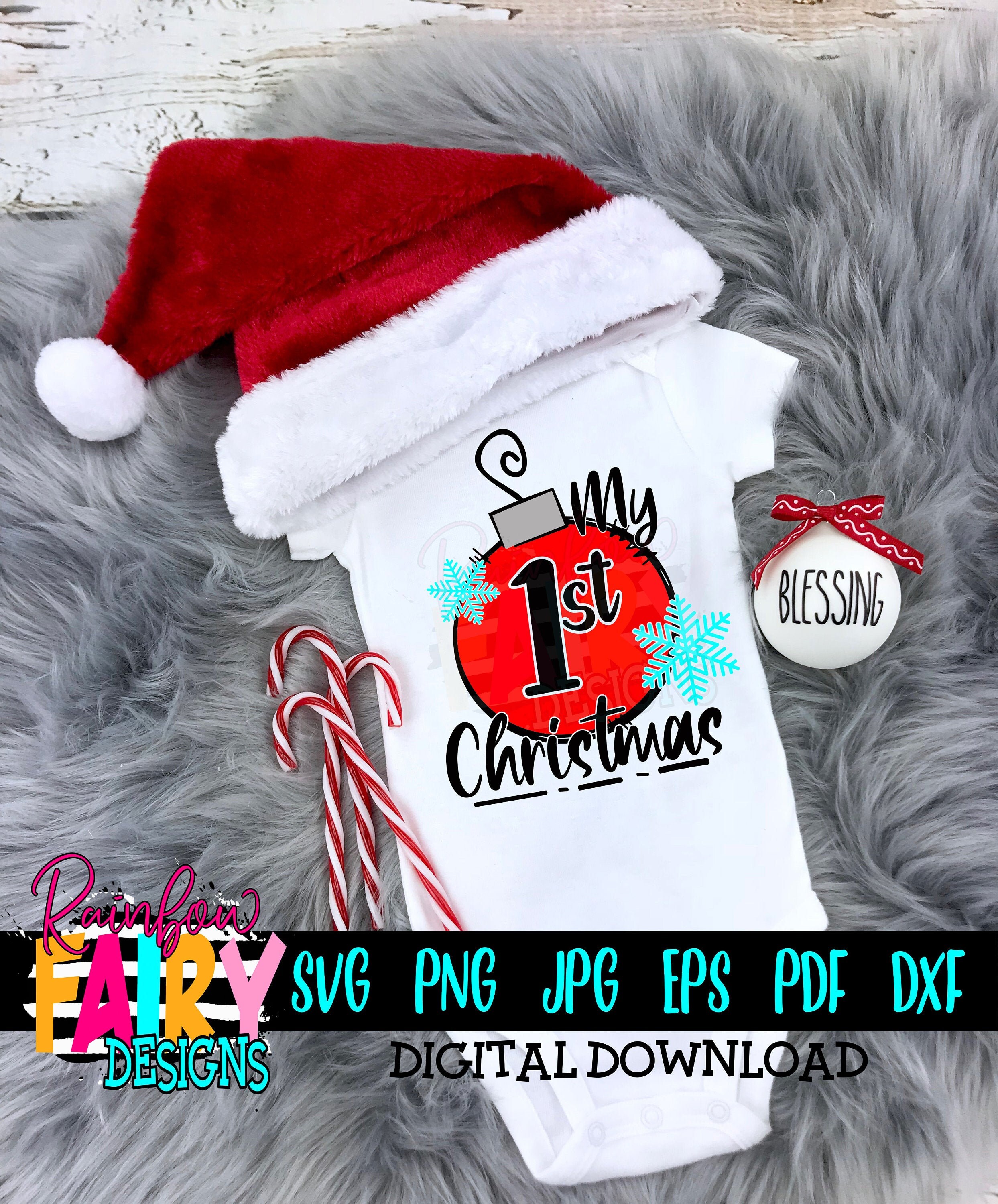 My 1st Christmas Ornament svg Christmas wreath svg Funny  Etsy