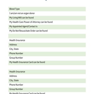 Digital Final Wishes Planner, Printable, End of Life Document ...
