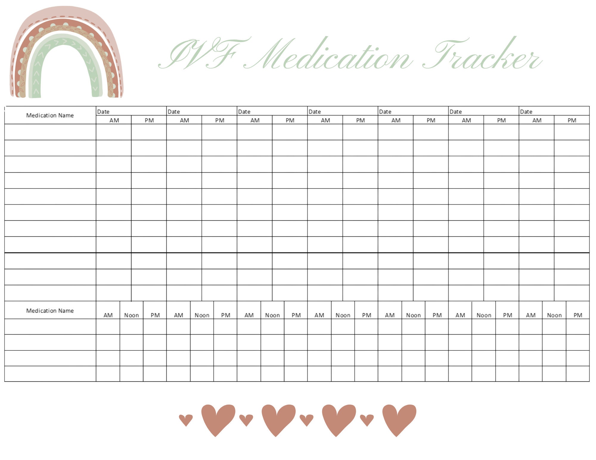 Digital IVF Medication Tracker, Printable, IVF Journey, in Vitro Digital IVF Medication Tracker, Printable, IVF Journey, in Vitro